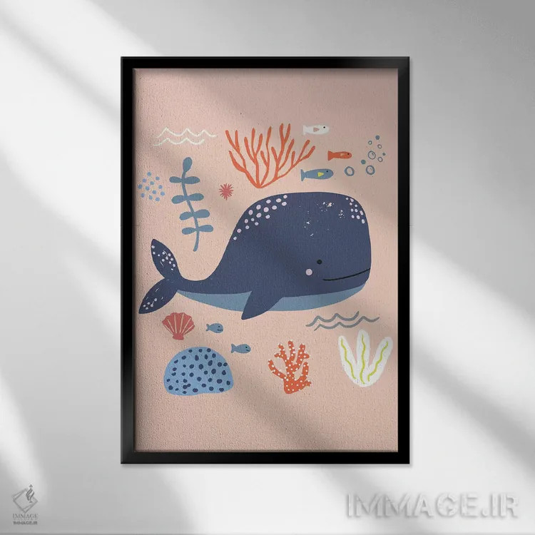 تابلو زیر دریا III اثر کارولین آلفردز - نمای قابدار مشکی