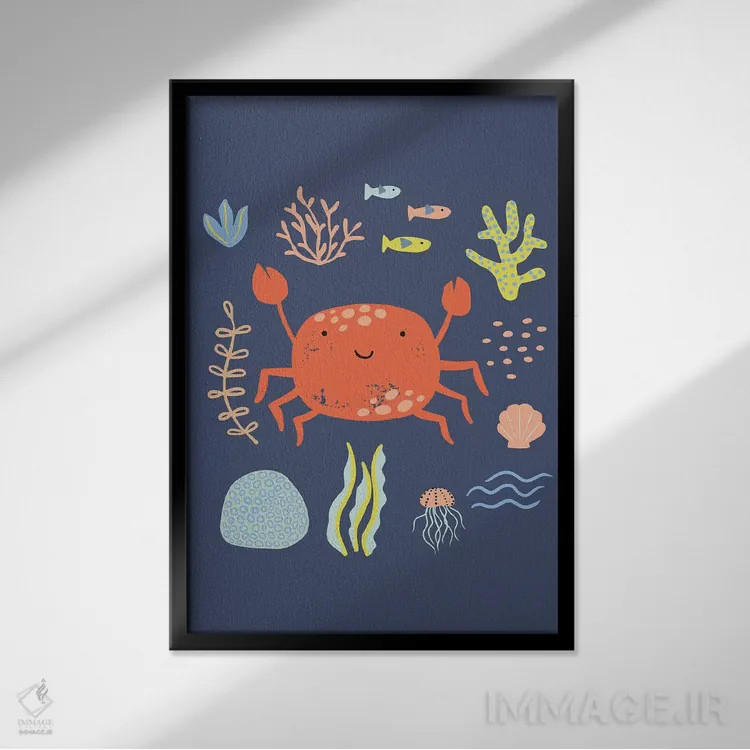 تابلو زیر دریا V اثر کارولین آلفردز - نمای قابدار مشکی