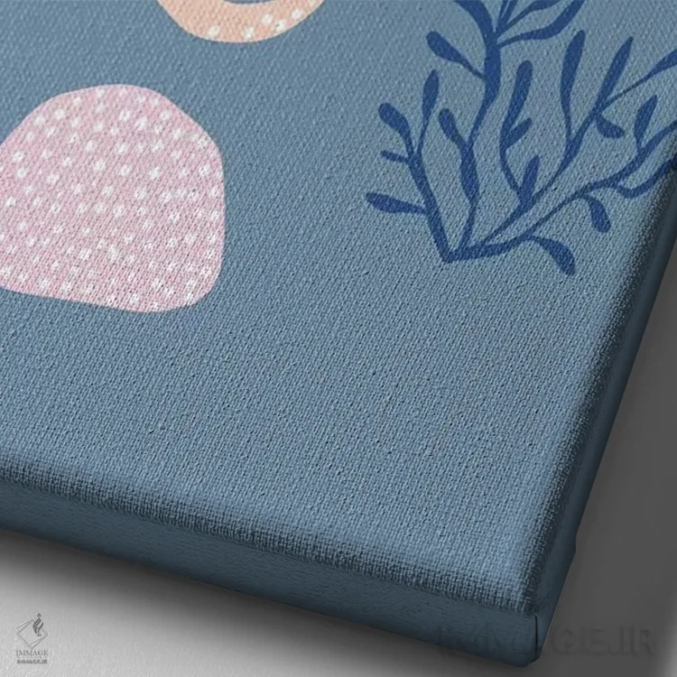 تابلو زیر دریا IV اثر کارولین آلفردز - نمای نزدیک بافت بوم