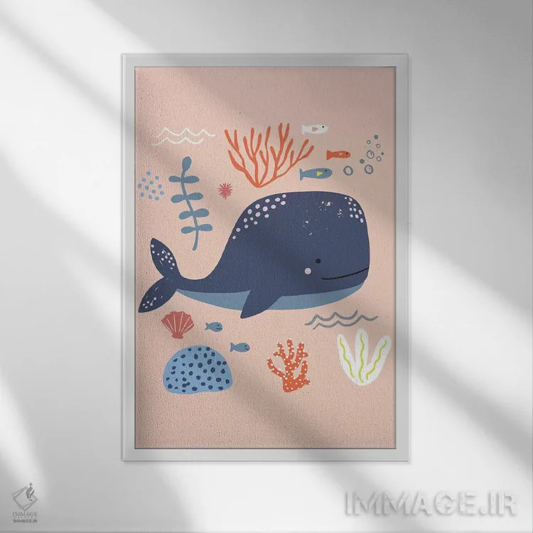 تابلو زیر دریا III اثر کارولین آلفردز - نمای قابدار سفید