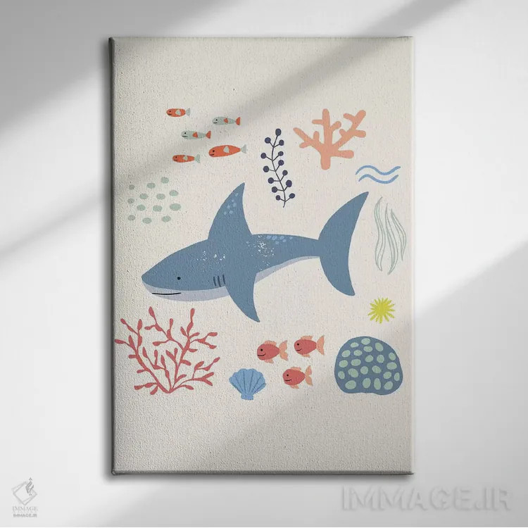 تابلو زیر دریا VI اثر کارولین آلفردز - نمای روبهرو روی دیوار