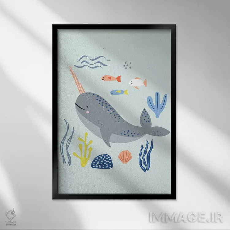 تابلو زیر دریا II اثر کارولین آلفردز - نمای قابدار مشکی