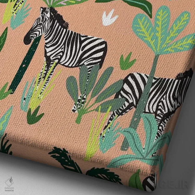 تابلو رویای جنگل IV اثر کارولین آلفردز - نمای نزدیک بافت بوم