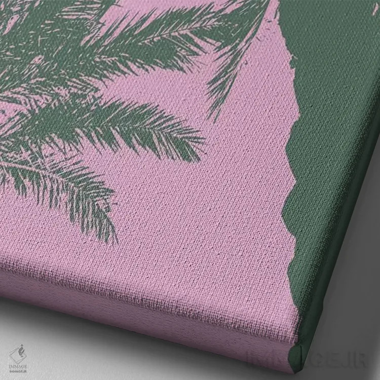 تابلو رویای جنگل V اثر کارولین آلفردز - نمای نزدیک بافت بوم