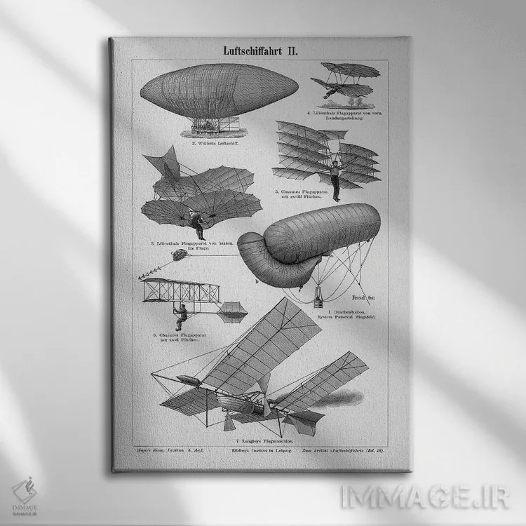 تابلو پرواز صنعتی اثر طراحی CAD (استودیو طراحی دیجیتال) - نمای روبهرو روی دیوار