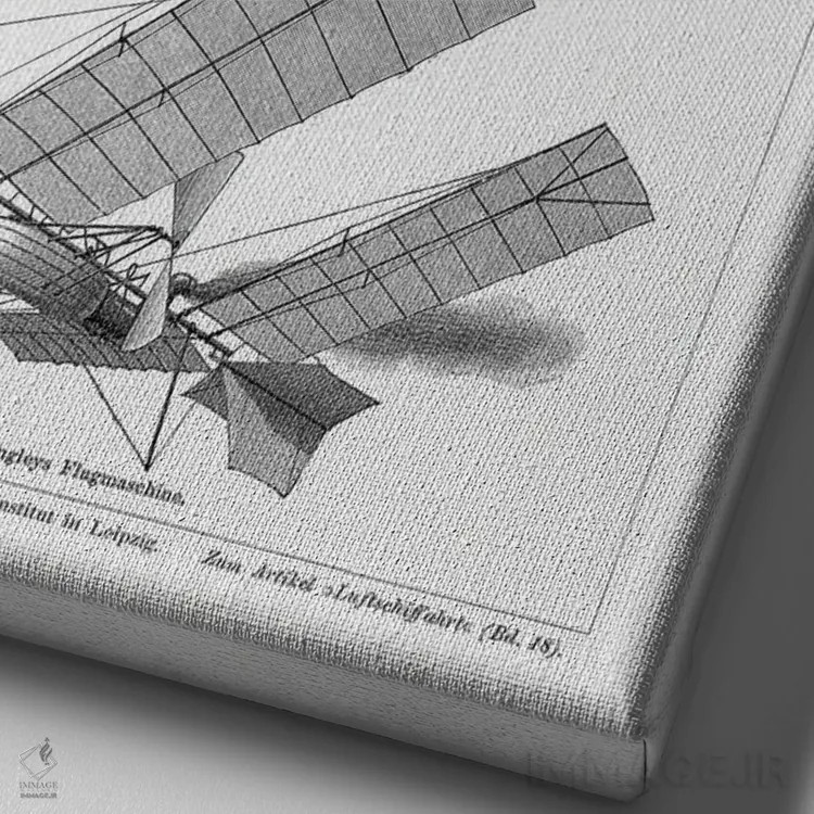 تابلو پرواز صنعتی اثر طراحی CAD (استودیو طراحی دیجیتال) - نمای نزدیک بافت بوم