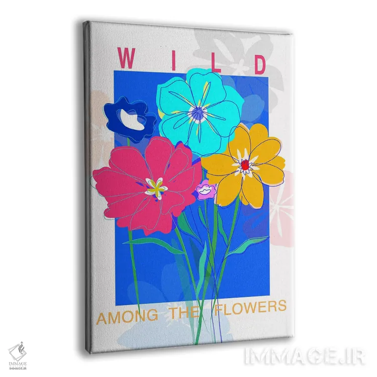 تابلو دسته گل شقایق وحشی پاپ اثر طراحی CAD (استودیو طراحی دیجیتال) - نمای پرسپکتیو محصول