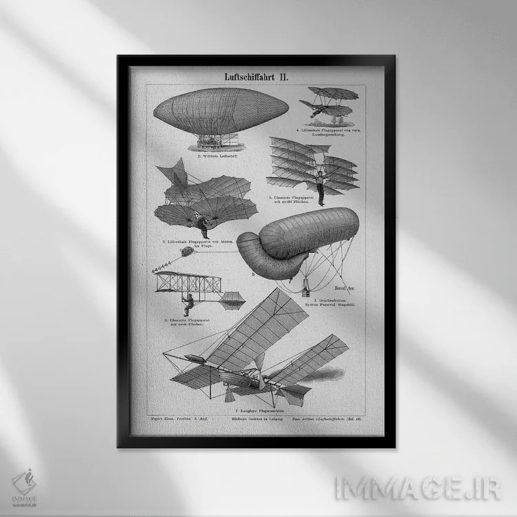 تابلو پرواز صنعتی اثر طراحی CAD (استودیو طراحی دیجیتال) - نمای قابدار مشکی