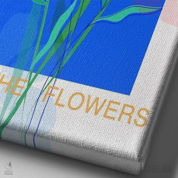 تابلو دسته گل شقایق وحشی پاپ اثر طراحی CAD (استودیو طراحی دیجیتال) - نمای نزدیک بافت بوم