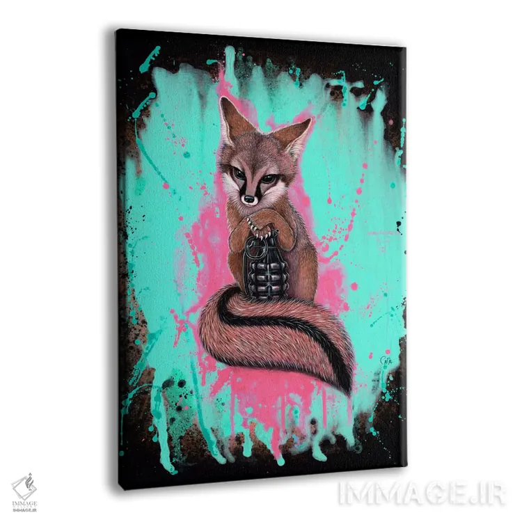 تابلو ارتش روباه خاکستری اثر کایا کوپمن - نمای پرسپکتیو محصول