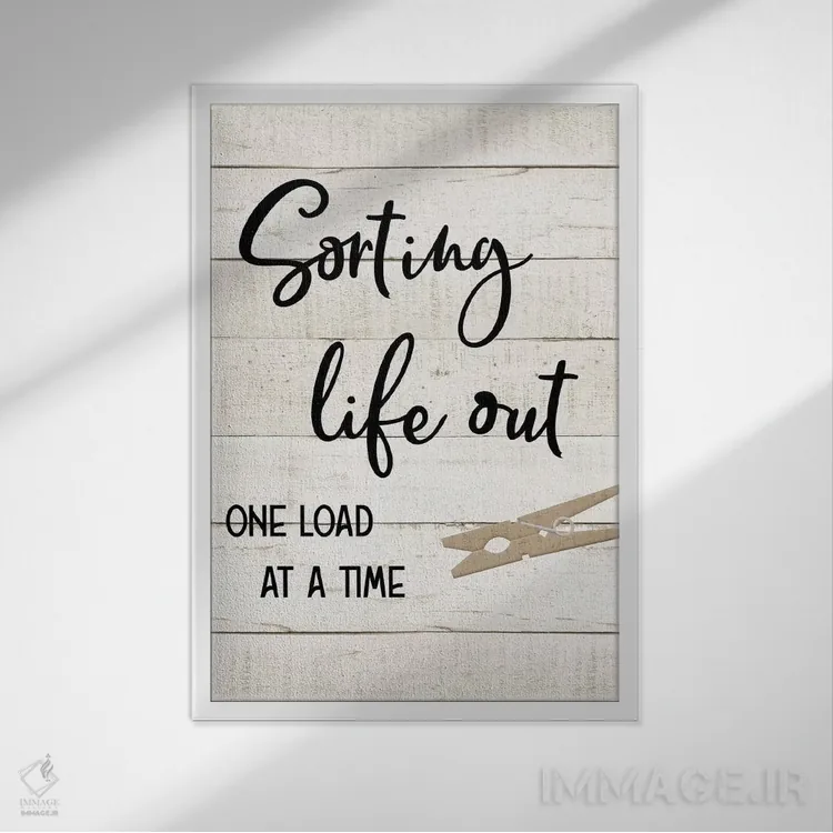 تابلو سنجاق رخت II اثر طراحی CAD (استودیو طراحی دیجیتال) - نمای قابدار سفید