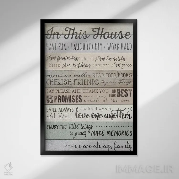 تابلو در این خانه اثر طراحی CAD (استودیو طراحی دیجیتال) - نمای قابدار مشکی