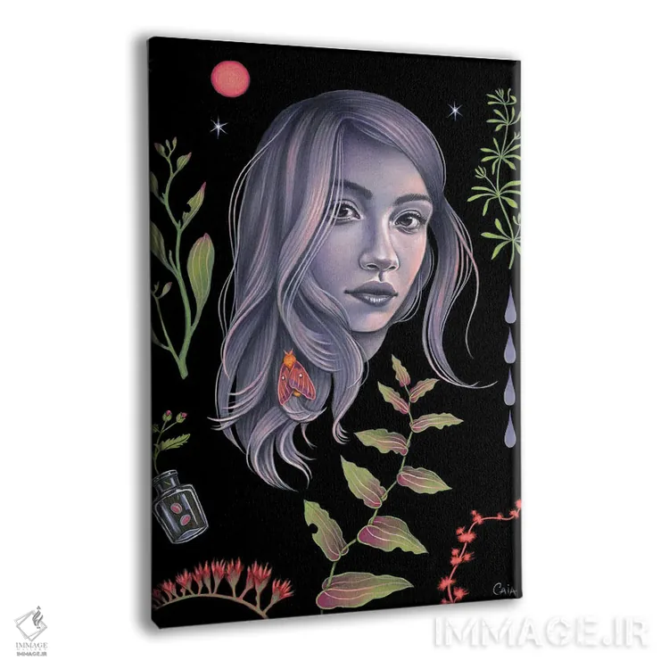 تابلو طرح گیاهی سایهنما اثر کایا کوپمن - نمای پرسپکتیو محصول