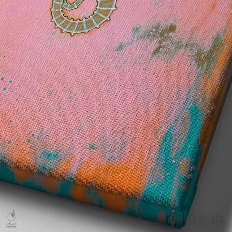 تابلو اسب دریایی هالسیون (آرام) اثر کایا کوپمن - نمای نزدیک بافت بوم