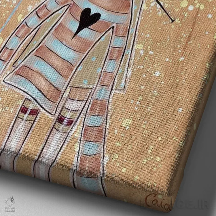 تابلو بافتنی اثر کایا کوپمن - نمای نزدیک بافت بوم