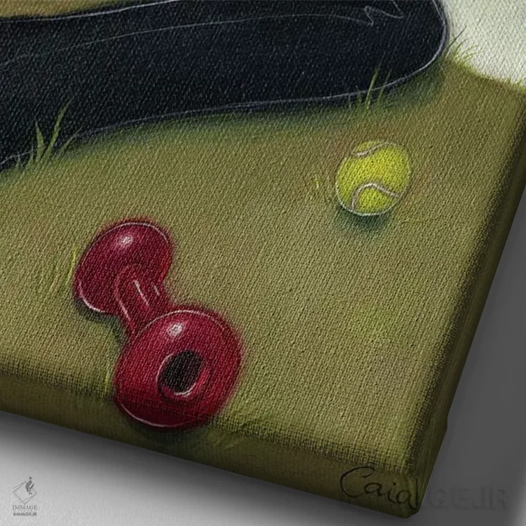 تابلو حیوان خانگی جدید اثر کایا کوپمن - نمای نزدیک بافت بوم