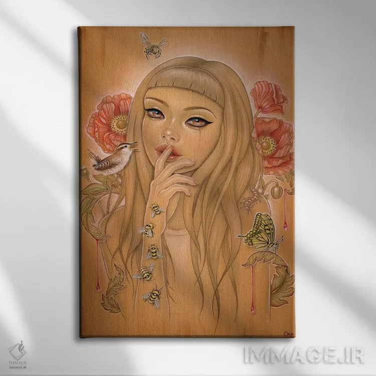 تابلو انقراض هولوسن اثر کایا کوپمن - نمای روبهرو روی دیوار