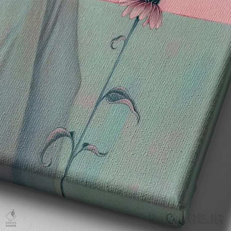 تابلو نظر کوتاه اثر کایا کوپمن - نمای نزدیک بافت بوم