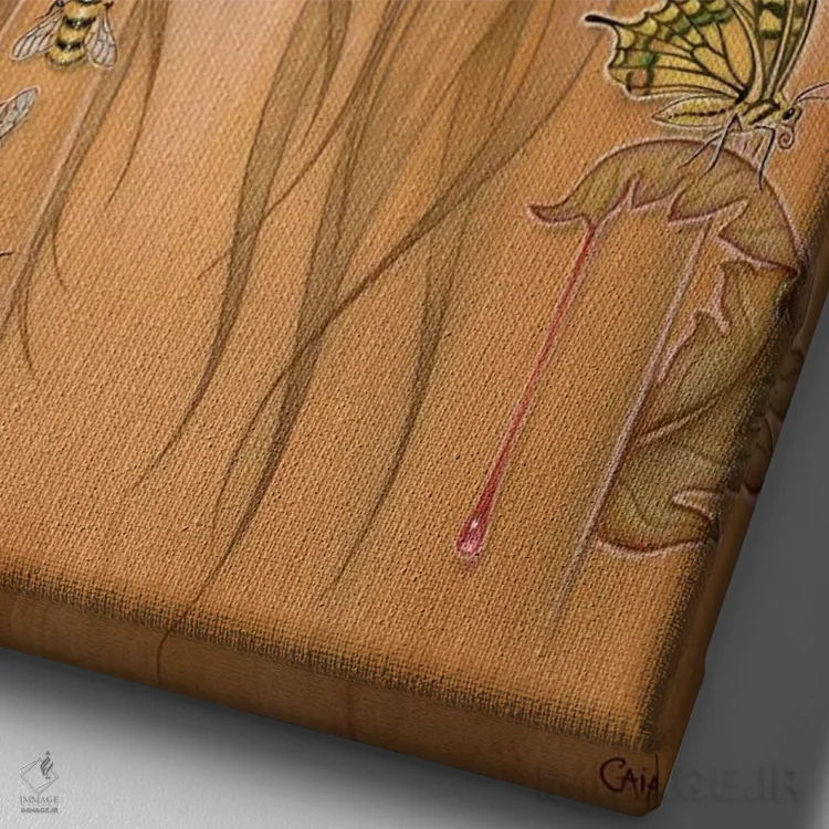 تابلو انقراض هولوسن اثر کایا کوپمن - نمای نزدیک بافت بوم