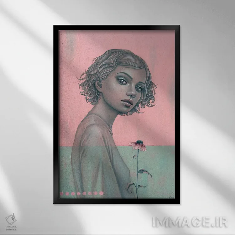 تابلو نظر کوتاه اثر کایا کوپمن - نمای قابدار مشکی