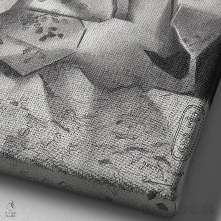 تابلو گیشه کوواک (نام خاص هلندی) اثر کُرنه آکرز - نمای نزدیک بافت بوم