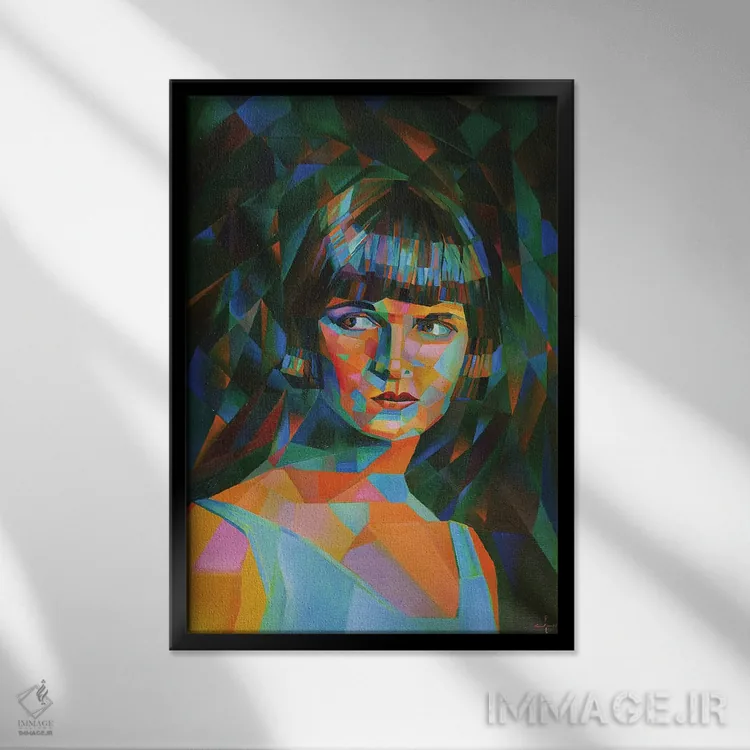 تابلو لوییز بروکس (نام خاص) اثر کُرنه آکرز - نمای قابدار مشکی