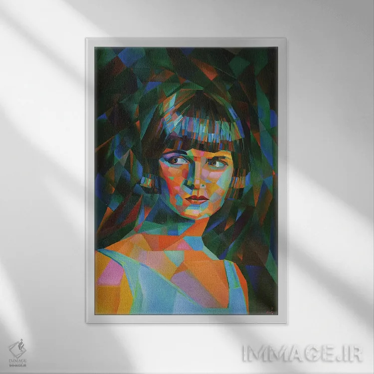 تابلو لوییز بروکس (نام خاص) اثر کُرنه آکرز - نمای قابدار سفید