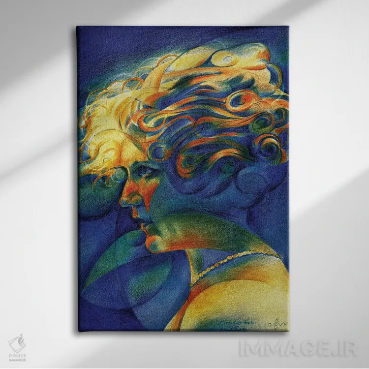 تابلو بیعنوان ۵ اثر کُرنه آکرز - نمای روبهرو روی دیوار