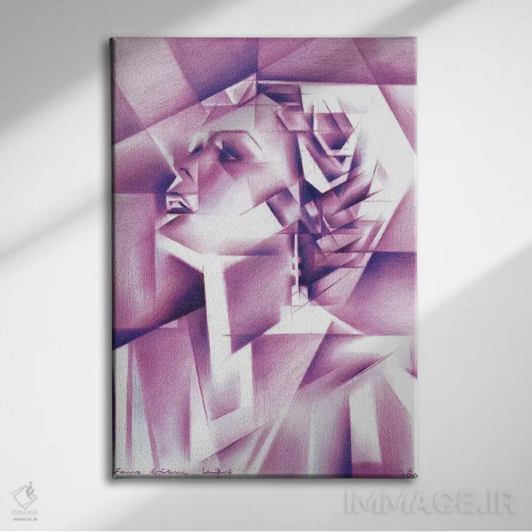 تابلو بیعنوان ۴ اثر کُرنه آکرز - نمای روبهرو روی دیوار