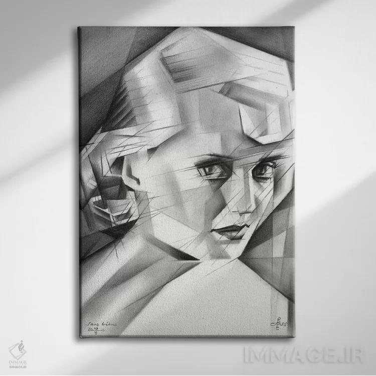 تابلو بیعنوان ۶ اثر کُرنه آکرز - نمای روبهرو روی دیوار