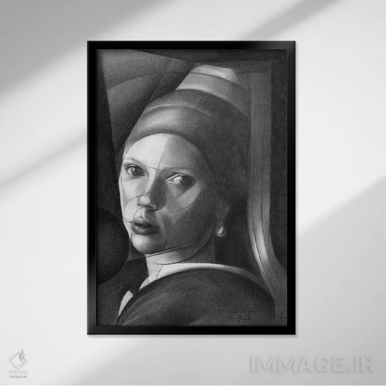 تابلو بیعنوان ۱ اثر کُرنه آکرز - نمای قابدار مشکی