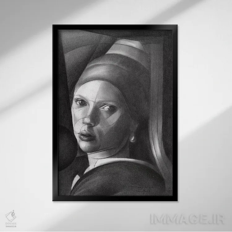 تابلو بیعنوان ۱ اثر کُرنه آکرز - نمای قابدار مشکی
