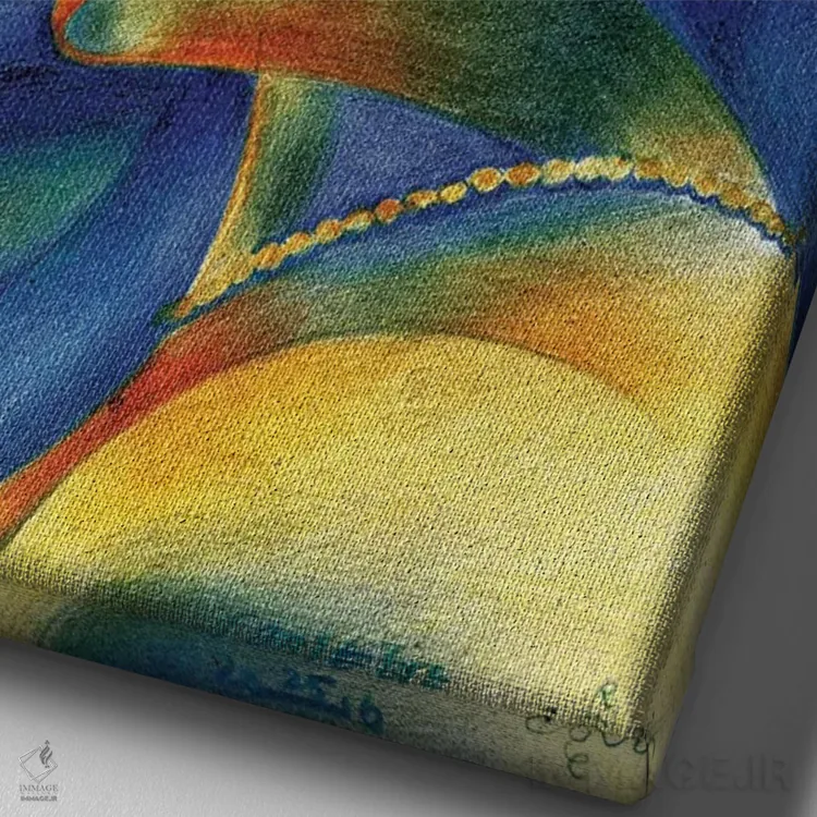 تابلو بیعنوان ۵ اثر کُرنه آکرز - نمای نزدیک بافت بوم