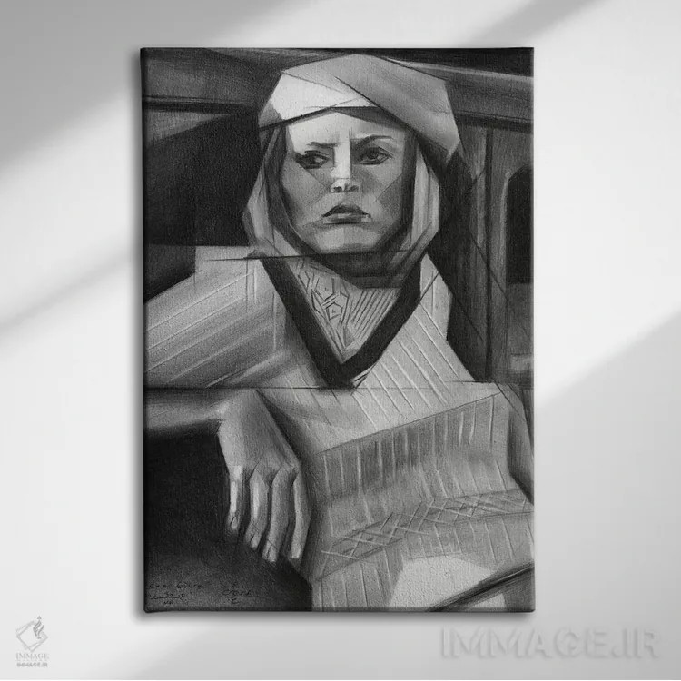 تابلو بیعنوان ۷ اثر کُرنه آکرز - نمای روبهرو روی دیوار