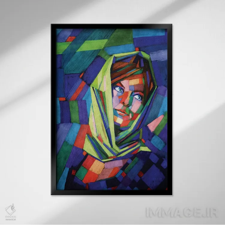 تابلو پیتِرنلا (نام خاص هلندی) اثر کُرنه آکرز - نمای قابدار مشکی