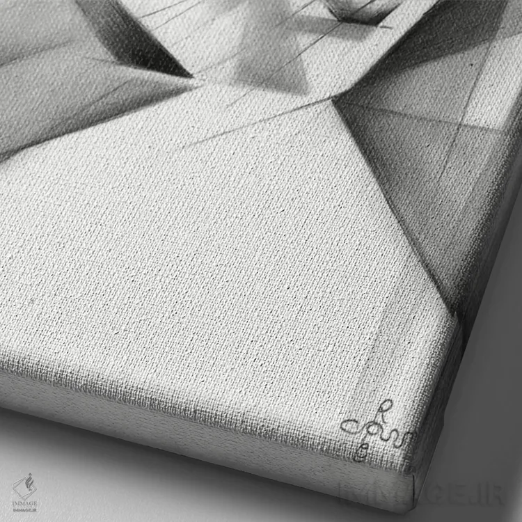 تابلو بیعنوان ۶ اثر کُرنه آکرز - نمای نزدیک بافت بوم