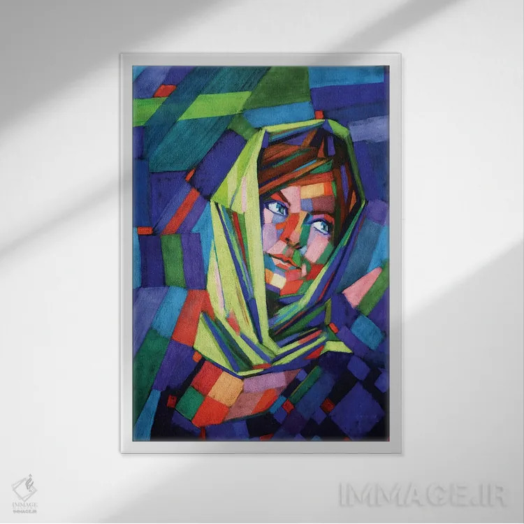 تابلو پیتِرنلا (نام خاص هلندی) اثر کُرنه آکرز - نمای قابدار سفید