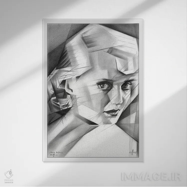 تابلو بیعنوان ۶ اثر کُرنه آکرز - نمای قابدار سفید