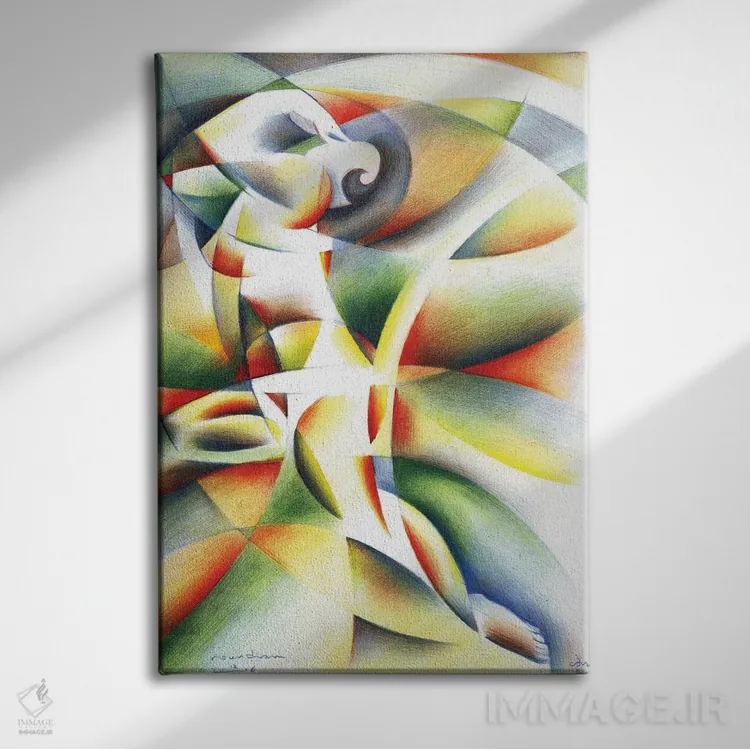 تابلو روندیسم یازدهم (جریان هنری) اثر کُرنه آکرز - نمای روبهرو روی دیوار