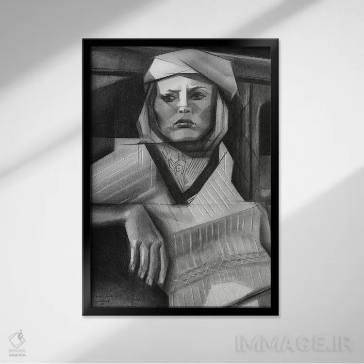 تابلو بیعنوان ۷ اثر کُرنه آکرز - نمای قابدار مشکی