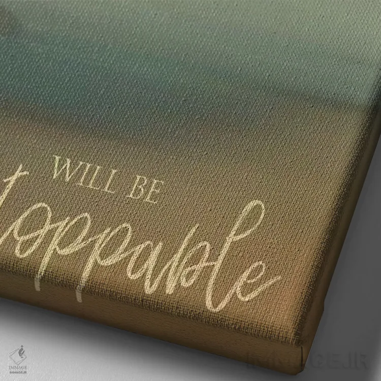 تابلو تو متوقفناپذیر خواهی بود اثر مایک کالاسیبتا - نمای نزدیک بافت بوم