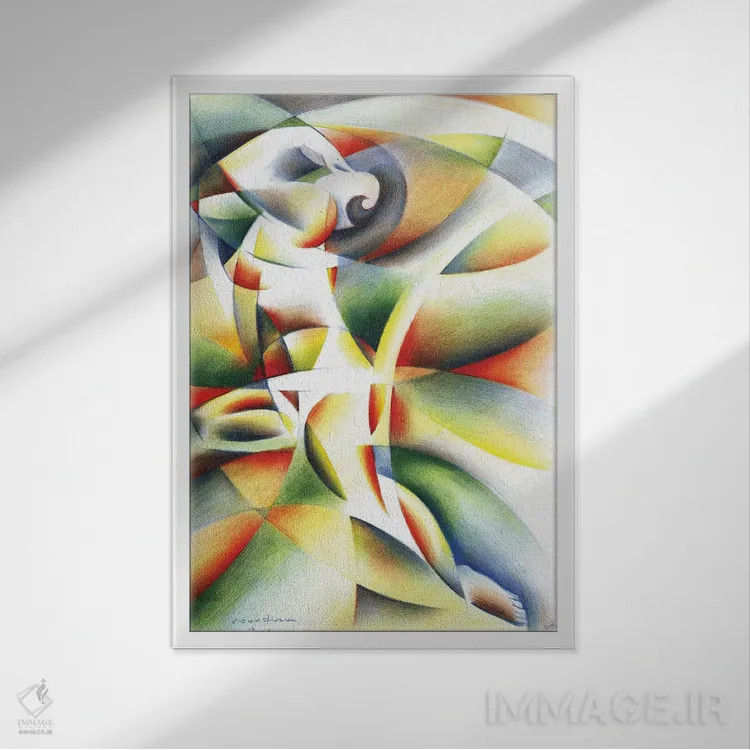 تابلو روندیسم یازدهم (جریان هنری) اثر کُرنه آکرز - نمای قابدار سفید