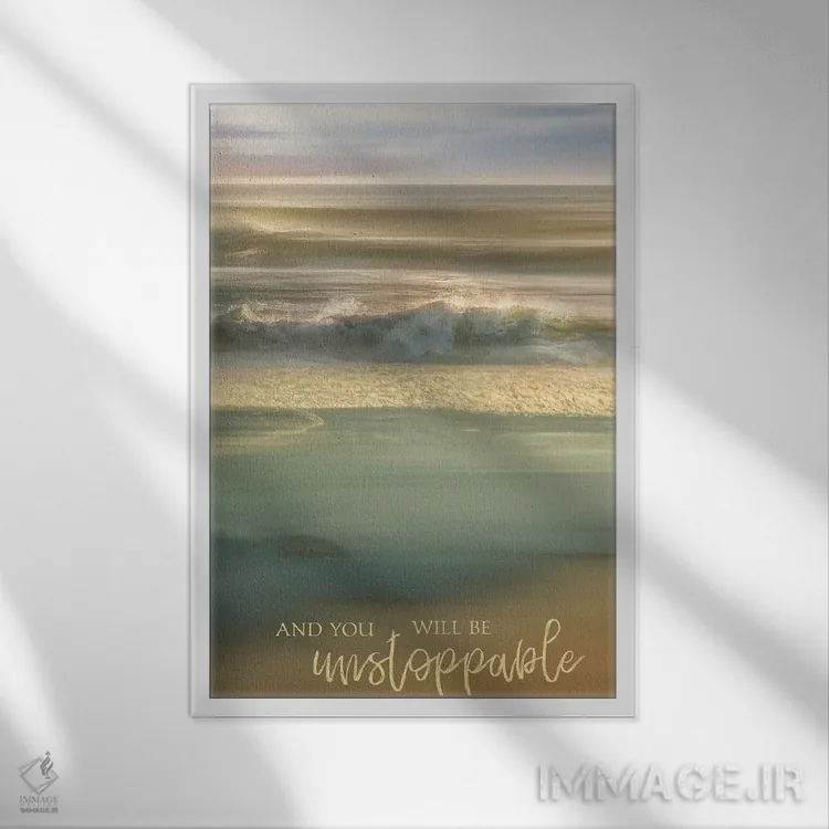 تابلو تو متوقفناپذیر خواهی بود اثر مایک کالاسیبتا - نمای قابدار سفید