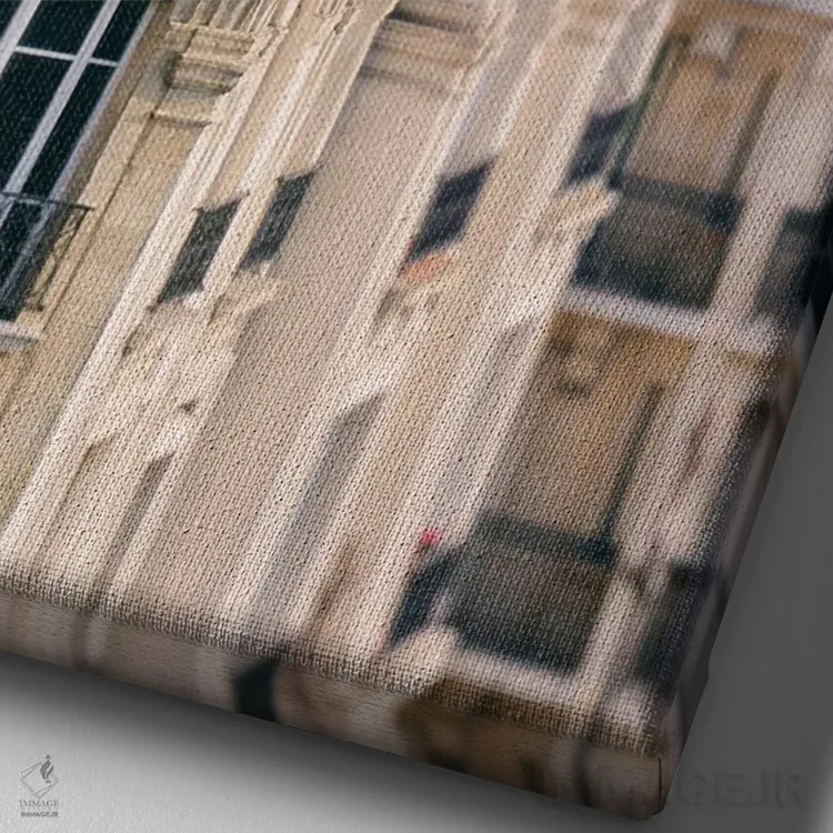 تابلو نمای آپارتمان پاریس اثر کارینا اوکولا - نمای نزدیک بافت بوم