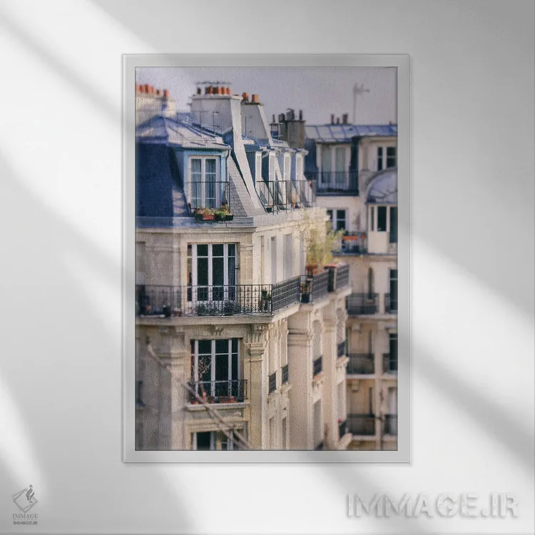 تابلو نمای آپارتمان پاریس اثر کارینا اوکولا - نمای قابدار سفید