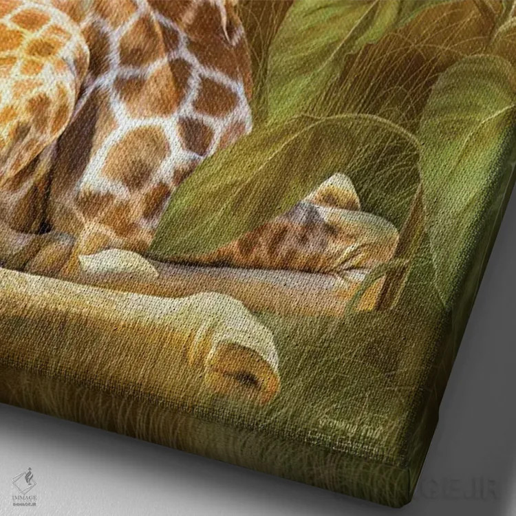 تابلو بلند شدگی اثر کارول کاوالاریس - نمای نزدیک بافت بوم