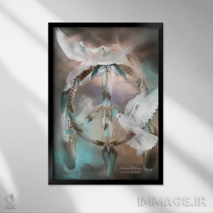 تابلو رویاهای صلح اثر کارول کاوالاریس - نمای قابدار مشکی