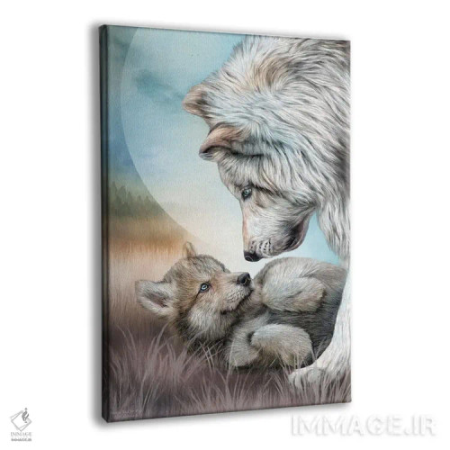 تابلو مادر و بچهاش (حیوانی) اثر کارول کاوالاریس - نمای پرسپکتیو محصول