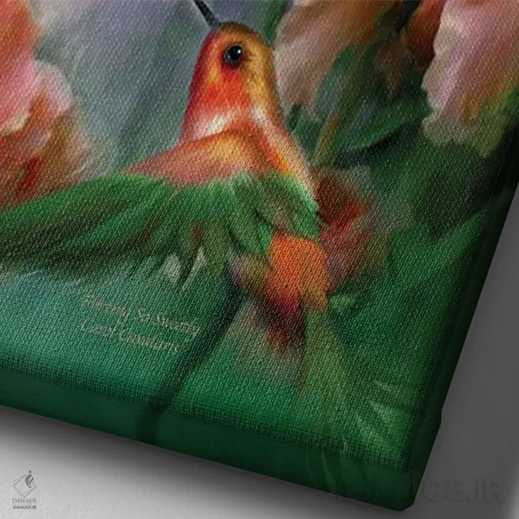 تابلو چه شیرین دلبری میکنی اثر کارول کاوالاریس - نمای نزدیک بافت بوم