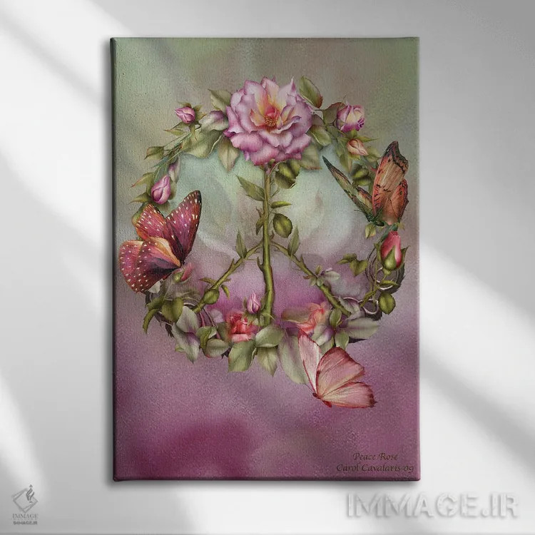 تابلو رز صلح اثر کارول کاوالاریس - نمای روبهرو روی دیوار